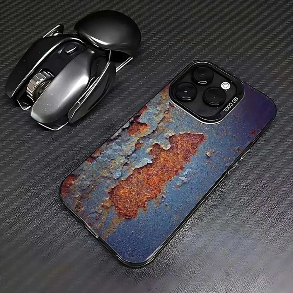 

Rusty iron sheets case for iPhone17 16 15 14 13 12 11 Pro/ Max/Plus shock-proof rear cover anti-fingerprint