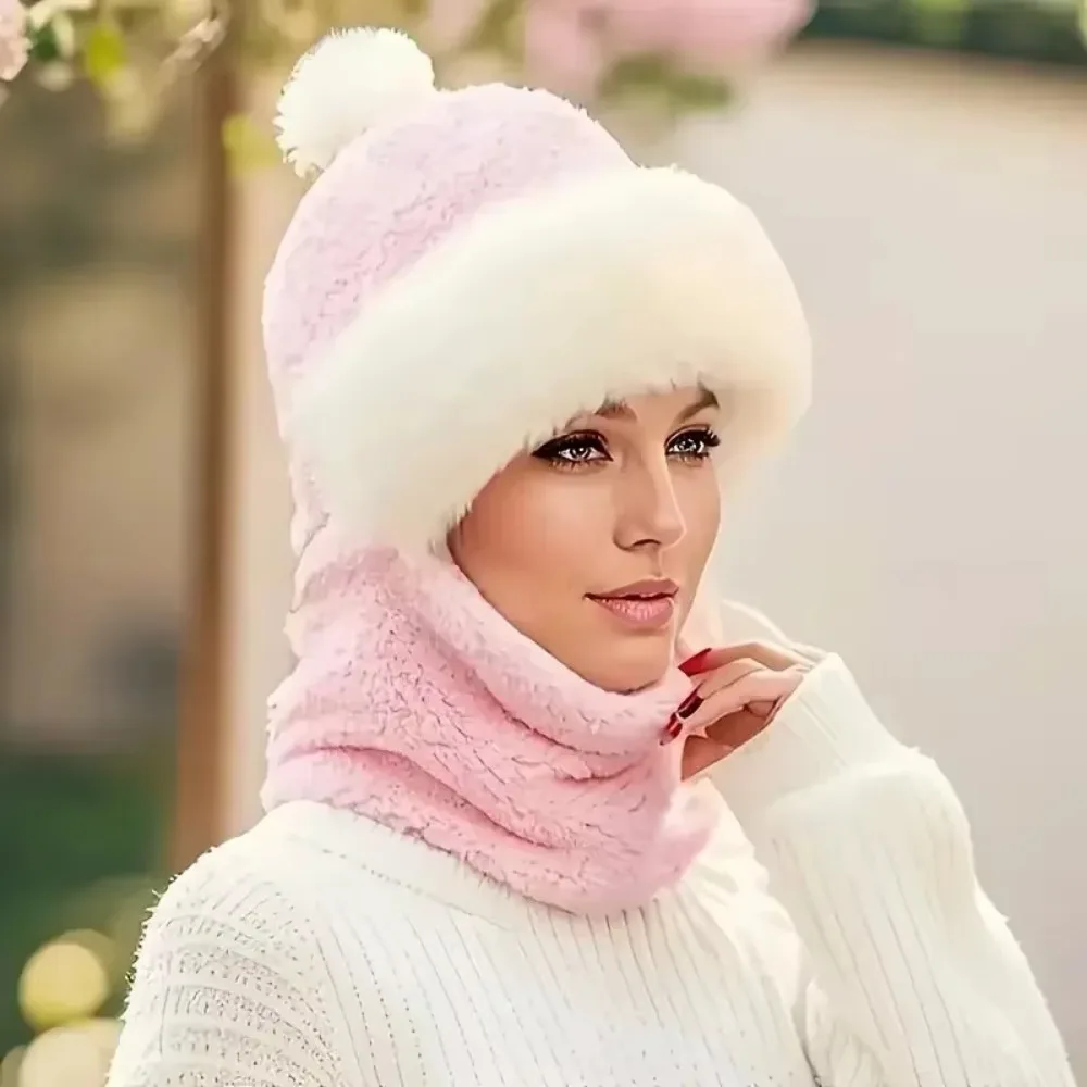 Warm Women Balaclava Cold Weather Windproof Ski Visor Winter Thermal Face Mask Neck Warmer Scarf Helmet Hood Cycling Neck Warmer