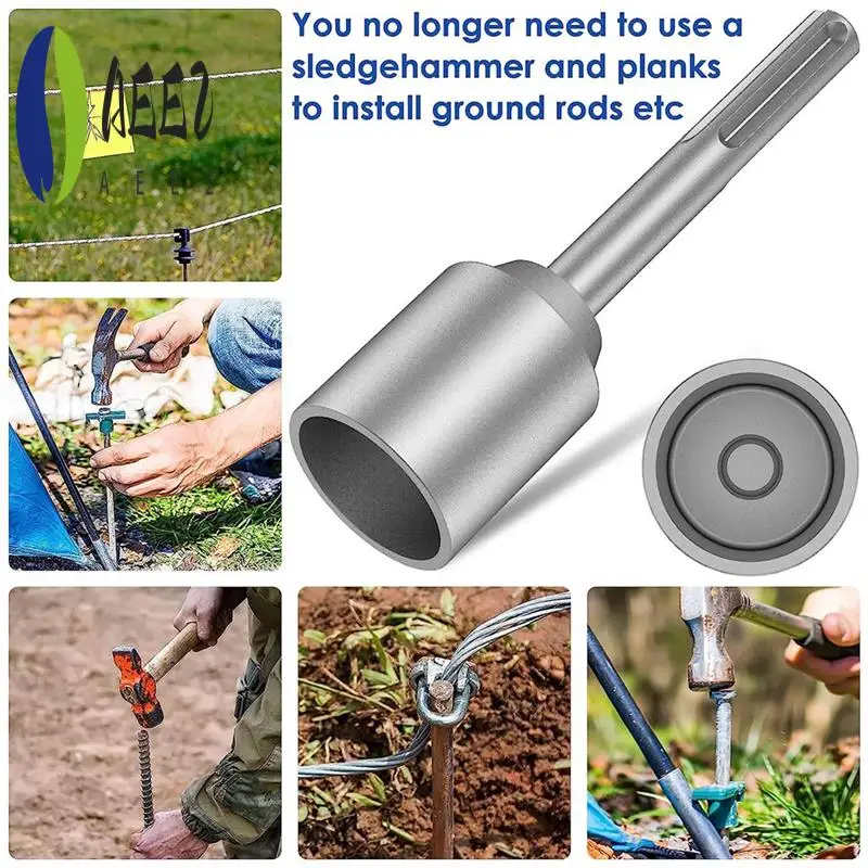 

AEE2-SDS-Max Отвертка для заземляющих стержней, сверхмощная отвертка для стальных сверл, для заземляющих стержней для перфораторной дрели