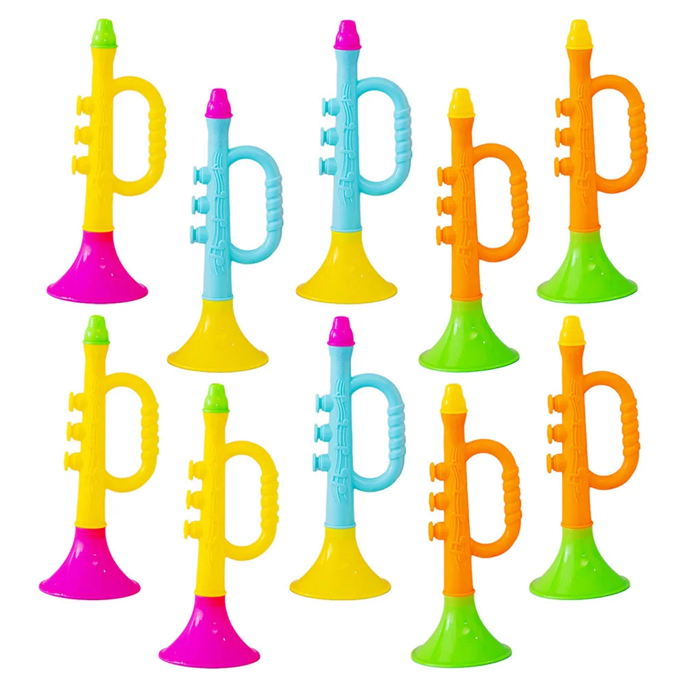 12 Pcs Trumpet Toy Horn Trumpets Football Music Toys Portable Funny Noise Makers Plastic Cheering Horns Child