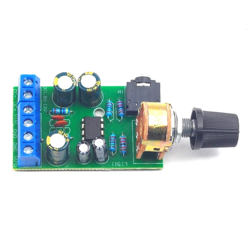 A25P TDA2822M Stereo Audio Amplifier Board 2.0 Portable Radio Amplifier DC Power Supply 1.8-12V