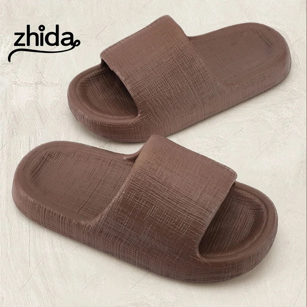 

ZHIDA Women's Thick Platform Cloud Slippers EVA Soft Sole Pillow Slides Summer Beach Flip Flops Women Non Slip Home Slippers