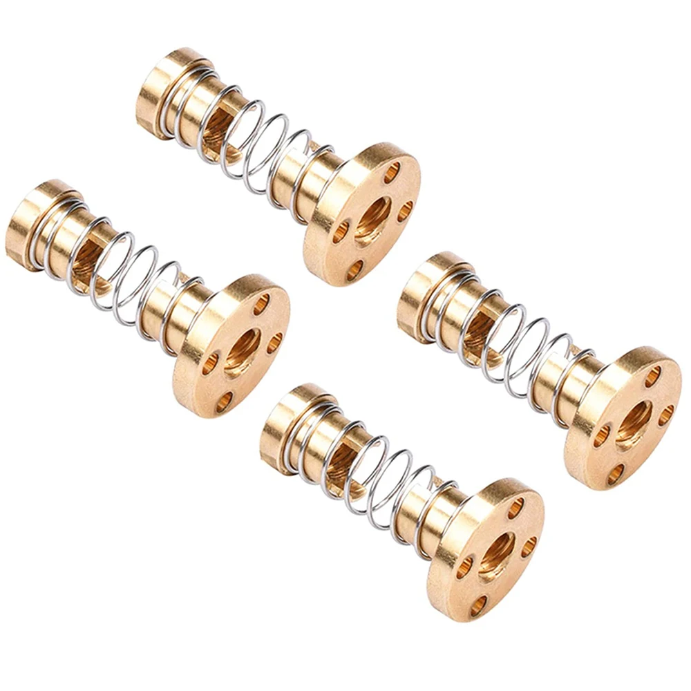 1Set T8 Anti-backlash Lead Screw Nut Brass for Ender 3 CR10  3D Printer Part Anti-backlash Spring Nut Lead 2mm 4mm 8mm pitch 2mm