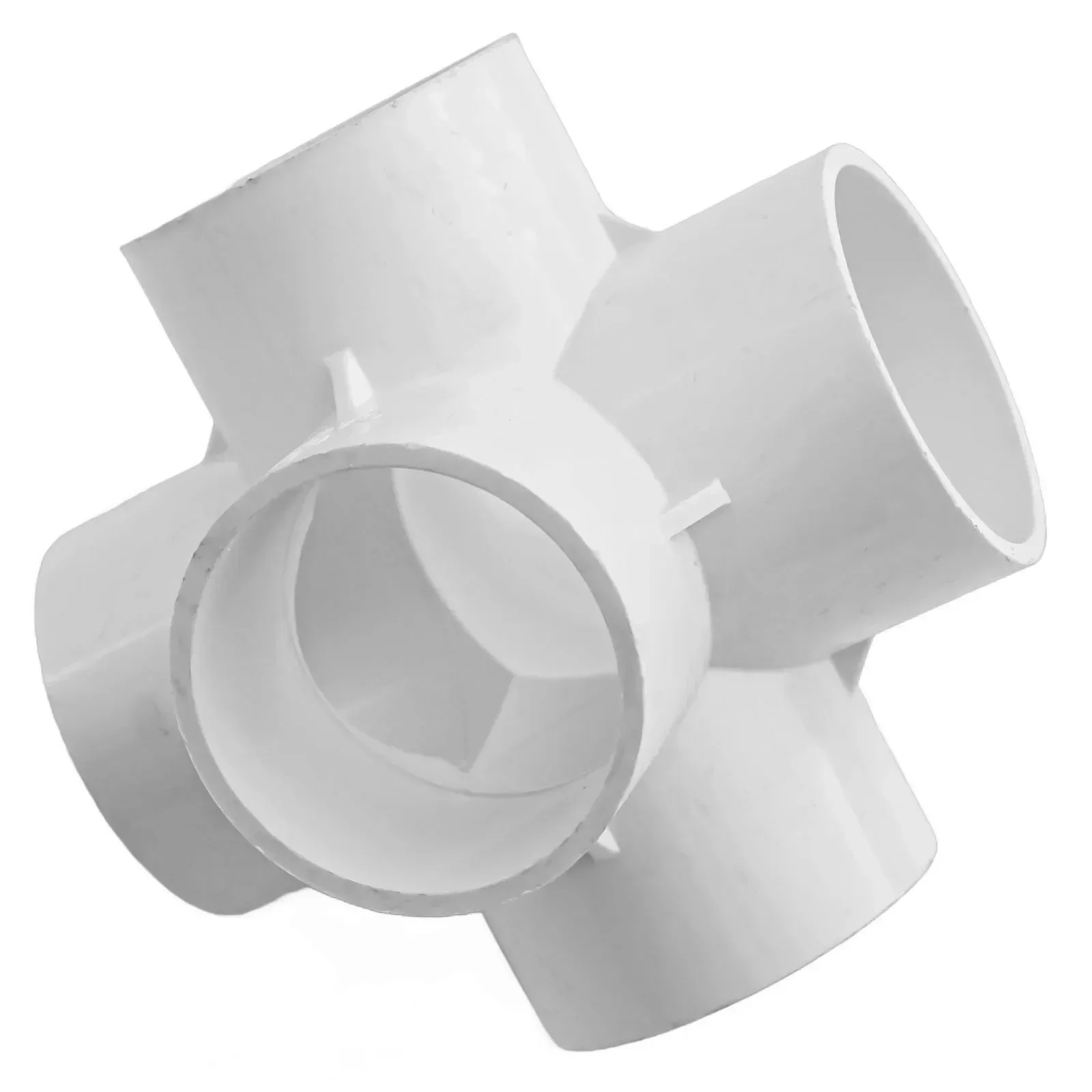 

1pcs 50mm PVC Pipe Fittings 6 Way Elbow Water Joint Connectors Adapters Pipe Fitting Connectors Home Improvement