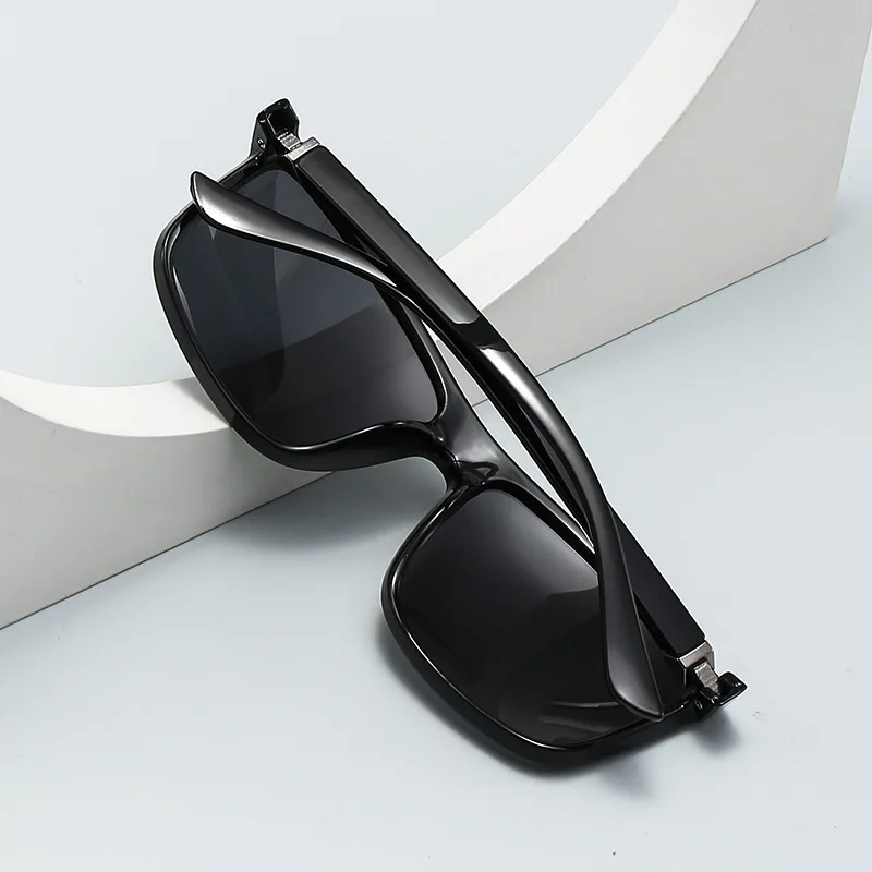  Trendige quadratische getönte Lesesonnenbrille für Herren und Damen, schwarz, verschreibungspflichtige Presbyopie-Brille, Outdoor-Sonnenbrille, Leser – Detail 5