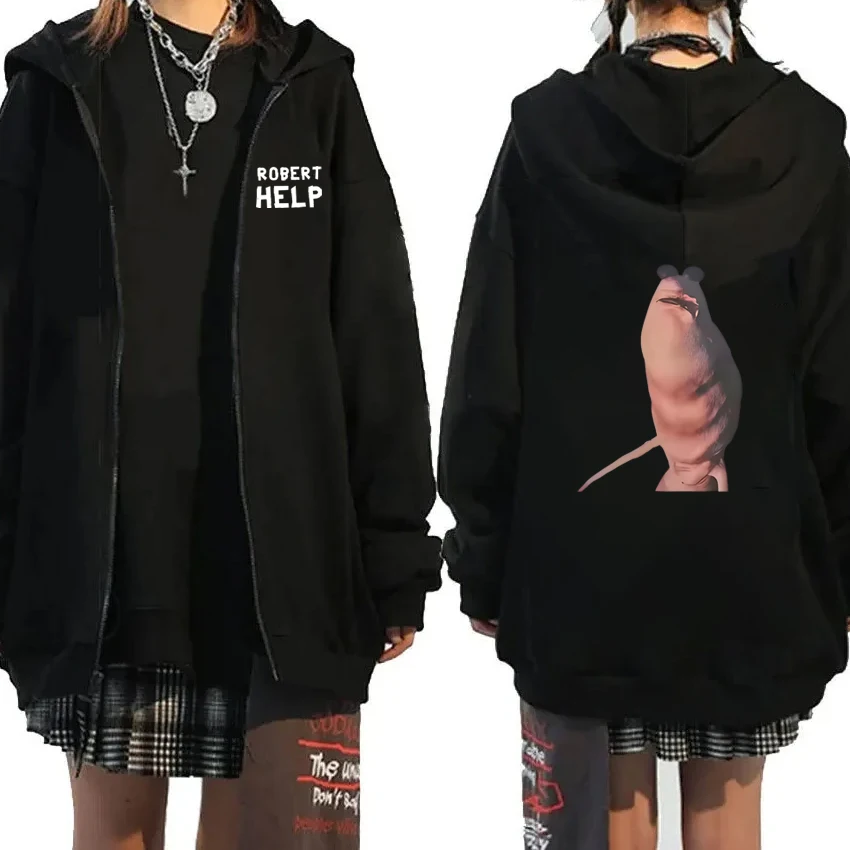 

Marcus The Worm Funny Expression Pack Graphic Men Women Zipper Hoodie Long sleeve Fleece Loose jacket Unisex Autumn Winter Coats