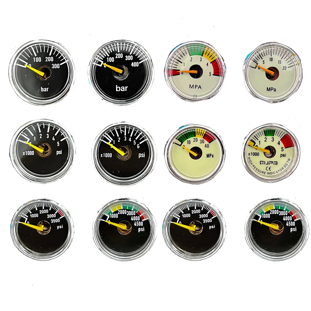 25mm High Pressure Gauge Mini Manometre 5mpa/20mpa/40mpa/300bar/400bar/5000psi/6000psi