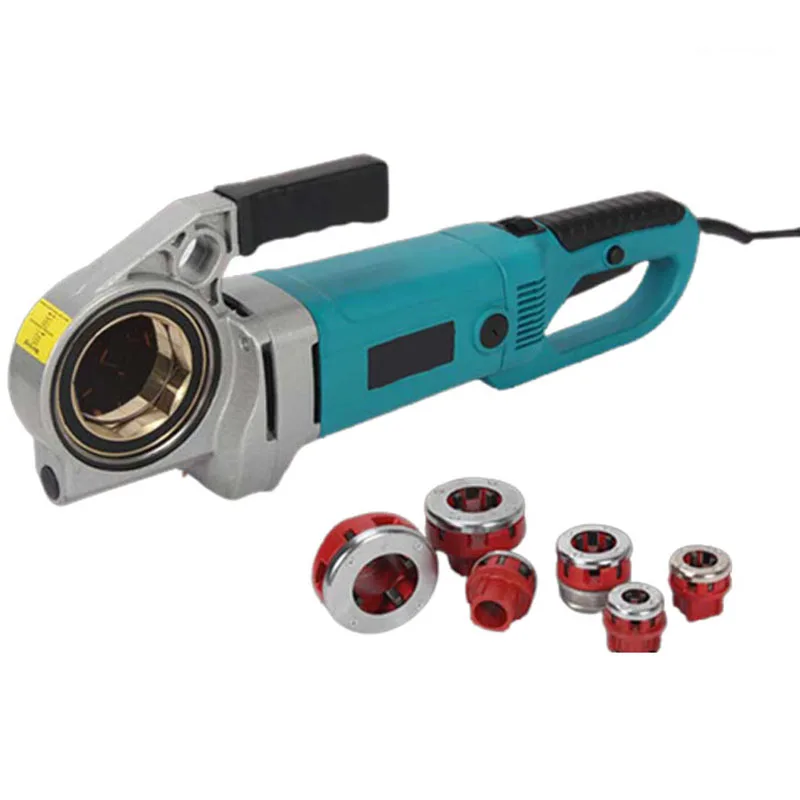 Household Pipe Threader Handheld Galvanized Iron Pipe Sleeve Machine Electric Threading Tools With Dies 220V 2300W