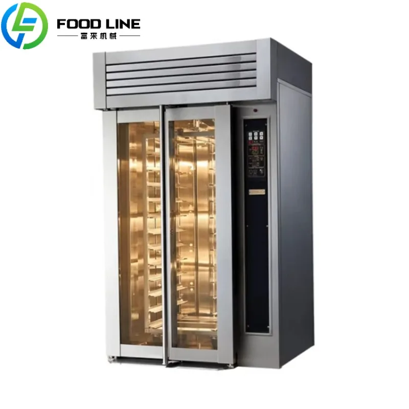 New 12-Tray Commercial Bakery Rotary Rack Oven Electric Big Rotating Loaf Bread Baking for Industrial Use Made From Flour Water
