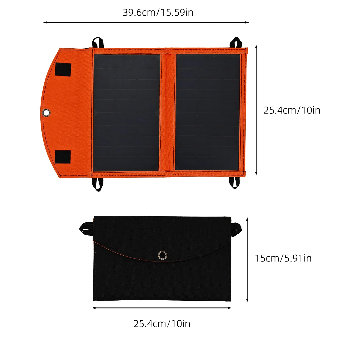 Sunpower 14W 2-Foldable USB-C/USB-A Interface Emergency Charging Package Customizable Logo plus Support