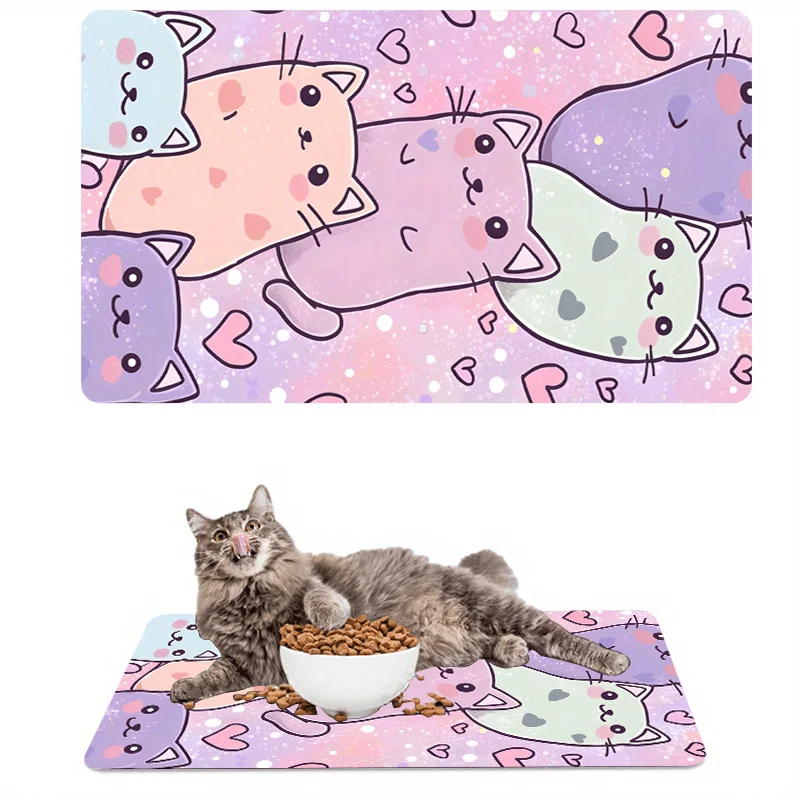 1pc of Feeding Mat for Pets That Dries Quickly Is Splash-Proof, Absorbent Non-Slip, Durable, And Easy to Clean