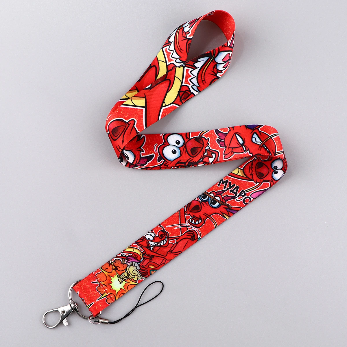 Red Dragon Lanyard Card Holder Neck Strap for Key ID Card Cell Phone Straps Badge Holder DIY Hanging Rope Key Ring Accessories