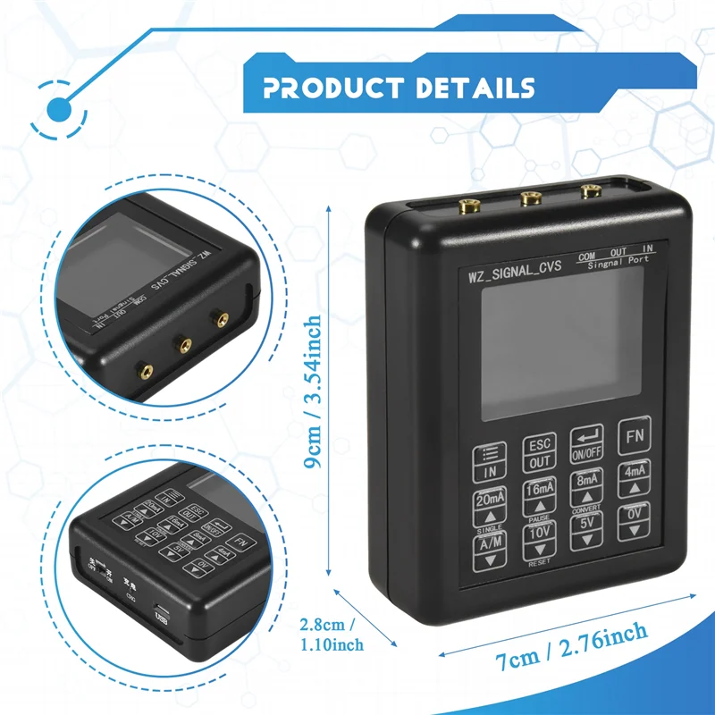 4-20MA 0-10V Adjustable Signal Generator Process Controlling Signal Calibrator Constant Current Source 0-20MA Simulator-N35R