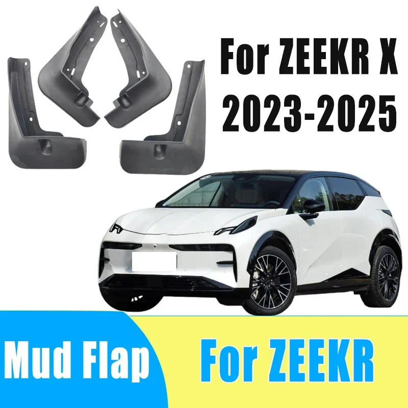 

4pcs Automobiles Tire Mudguard Waterproof Prevent Mud Splashing Car Mud Flap Fender Trim Accessories For ZEEKR X 2023-2025 2024