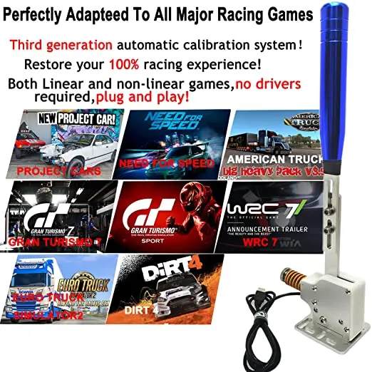 Imagem -04 - Sim Racing Game Machine Usb Handbrake Linear Fit para Tumbaster gt Volante pc G27 G29