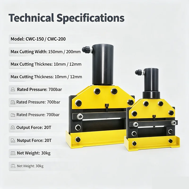 CWC-150 hydraulic cutting machine Busbar processing machine copper row cutting machine Copper and aluminum cutting tool