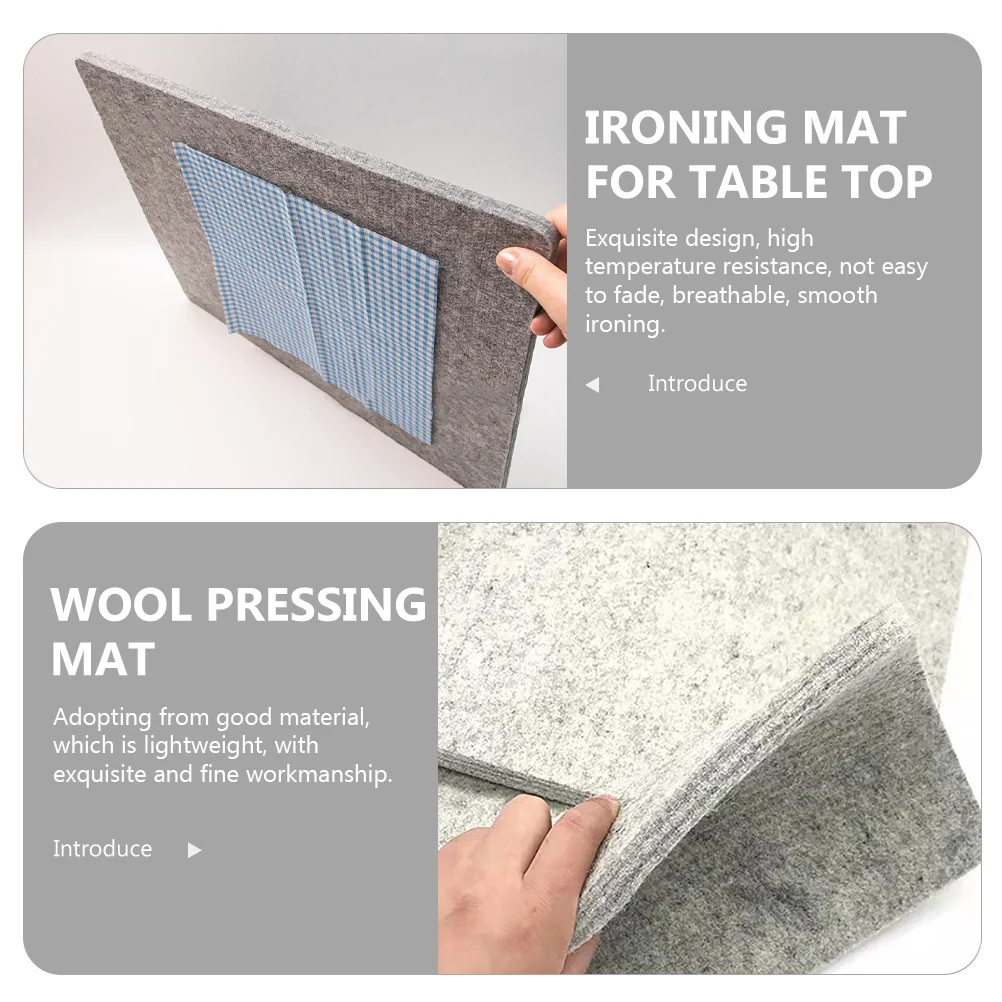 

Portable Wool Ironing Mat for Quilting Smooth Pressing Surface Absorbent Ironing Supply for Any Flat Surface Wool Pressing Mat