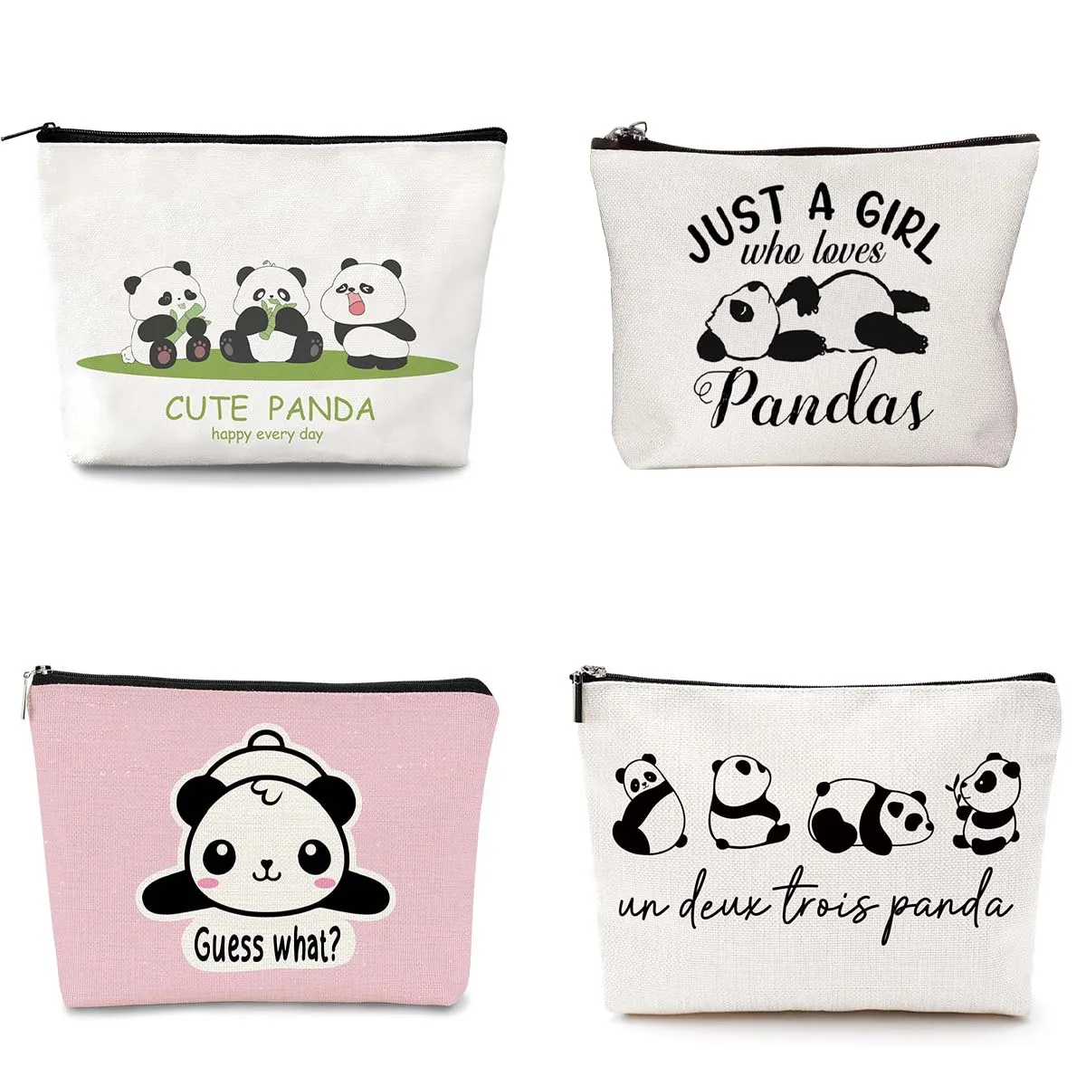 Panda Makeup Bag Gift for Panda lovers Birthday gift Holiday Surprise Gift for daughter sister Sister Mom Grandma Zipper bag