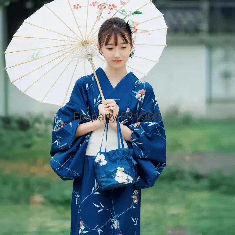 New Japanese Kimono Traditional Japanese Dress Anime Cosplay Photoshooting Bathrobe Sauna Hotspring Vintage Elegant Dress Up