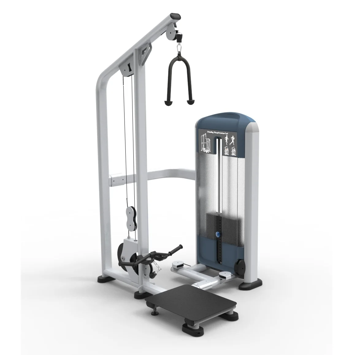 Dual Functional Triceps Arm Curl Commercial Gym Equipment Biceps Machine DS049 Standing Biceps Triceps Machine