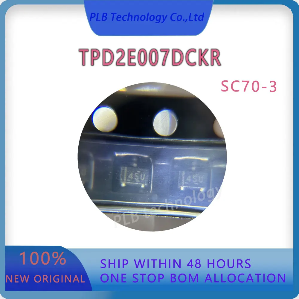 

TPD2E007 Integrated circuit TPD2E007DCKR Interface ESD Suppressors Original New ESD protection diode SC70-3 Electronics