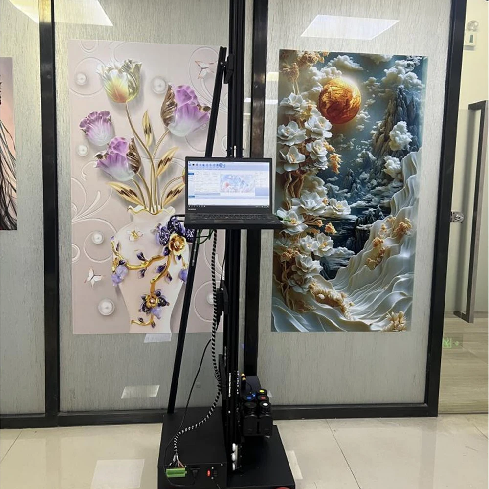 High Definition Printer Vertical Wall Mounted Printing Automatic High-Resolution 3D White Glass Printing Machine