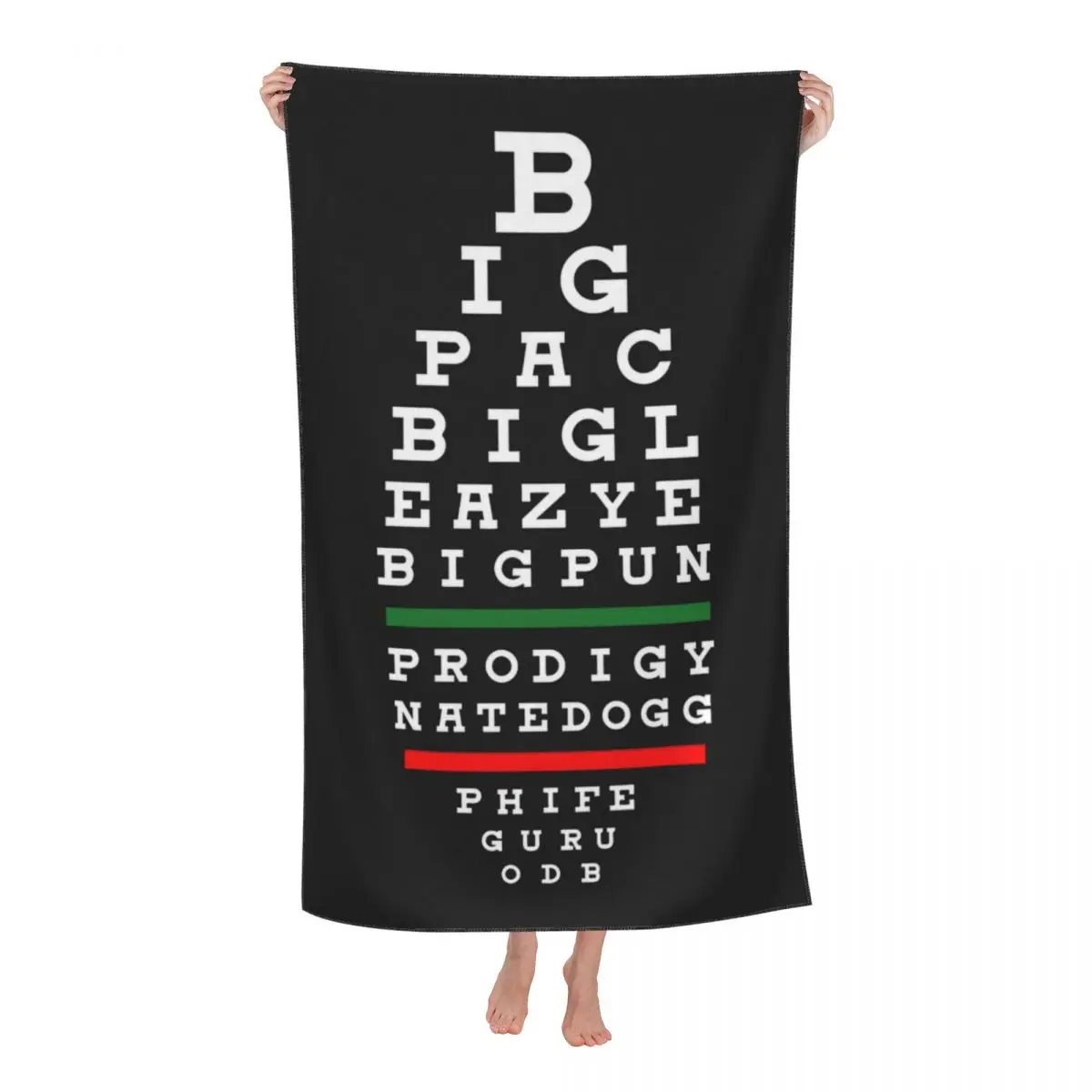 

Eye Chart Super Soft Microfiber Beach Bath Towel Quick Drying Optical Optics Bathroom Pool Towels