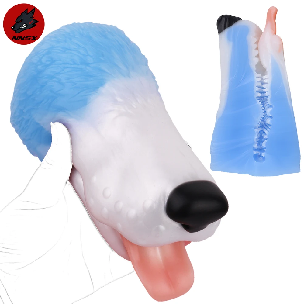NNSX Men's Silicone Animal Masturbator Fantasy Stroker Anal Vaginal Penis Fun Toy Octopus/Dog Pussy Male Masturbator Sex Toys