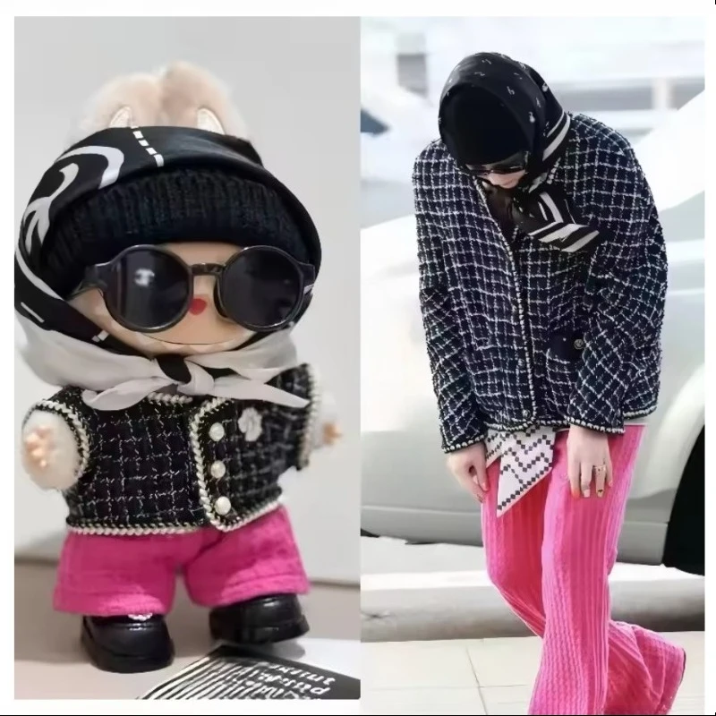 

Модная кукольная одежда Labubu 17 см в стиле аэропорта, полный комплект знаменитостей GD, сейчас на складе