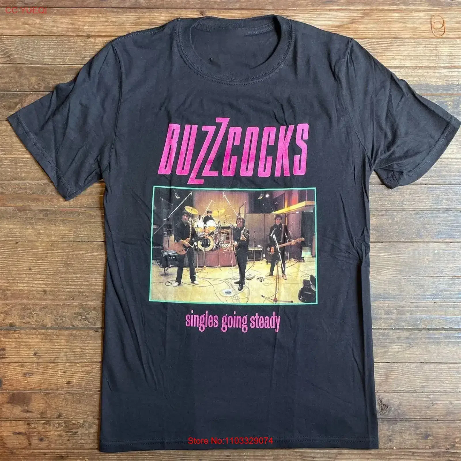 T-shirt vintage BUZZCOCKS Singles Going Steady Band, avec graphique délavé, pour tous les jours, à la mode, S-5XL, TR654