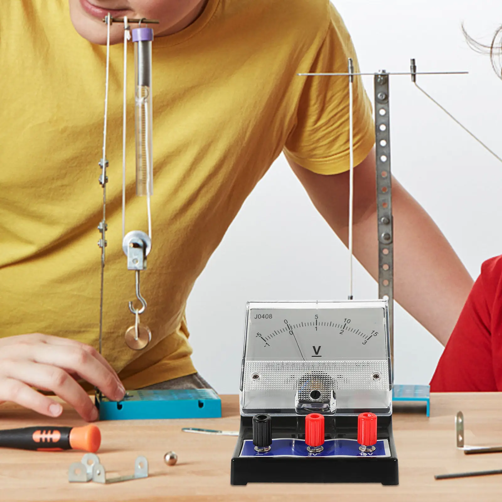 

1 шт. 0-15В вольтметр, учебное оборудование, прочный научный прибор для студенческих экспериментов, наблюдений и развития навыков.