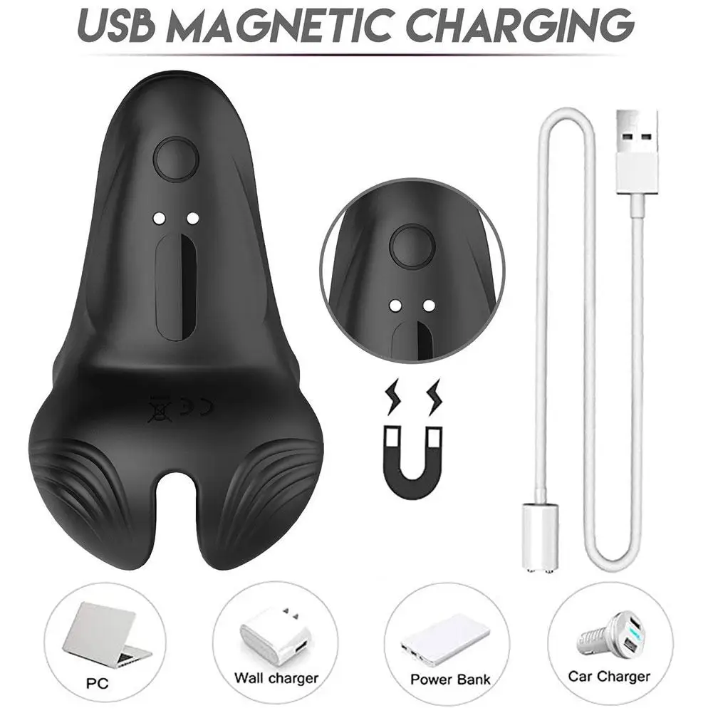  Remote Control Vibrating Ring Penis Ring Men Invisible Outdoor Wear Ejaculation Delay Scrotum Stimulator Testicle Massager Toy - view 4
