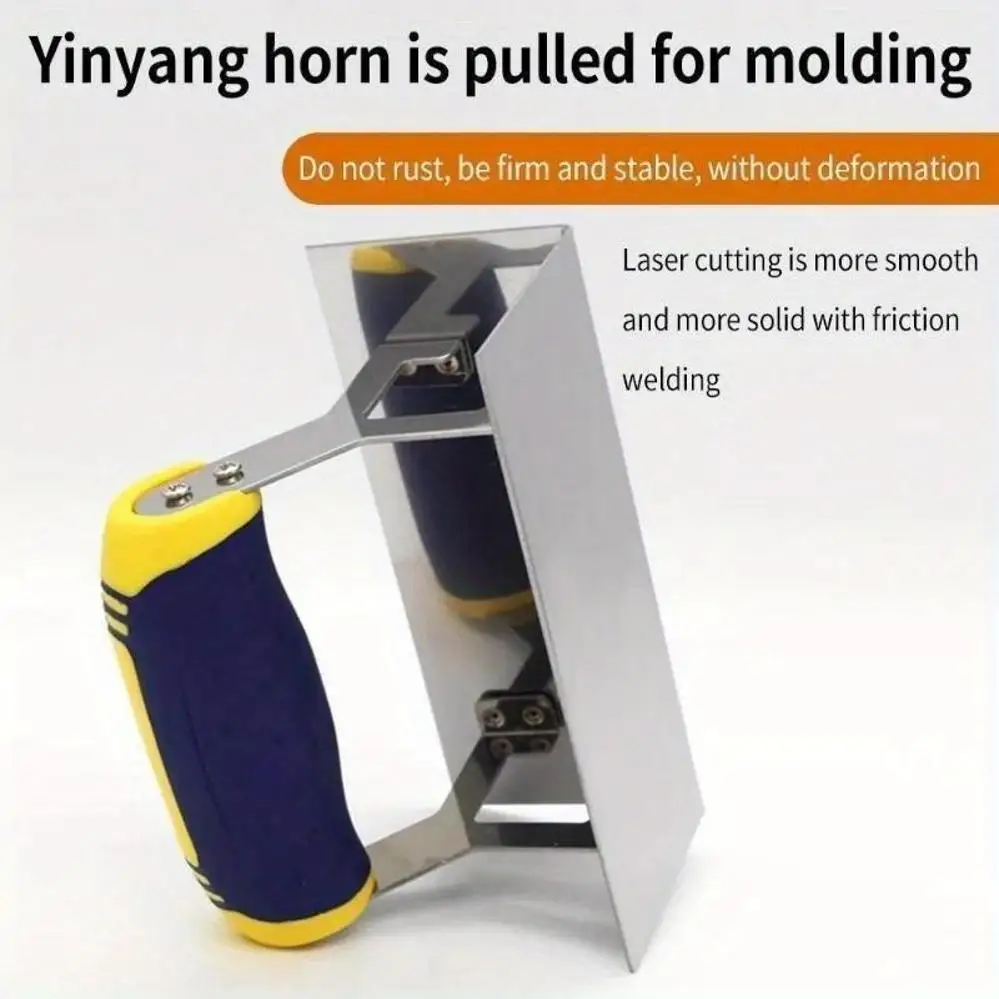 1PC Stainless Steel Concrete Trowel for Inner/Outer Corner Plastering 90° Sheet Rock Internal And External 10cm X 10cm Tool