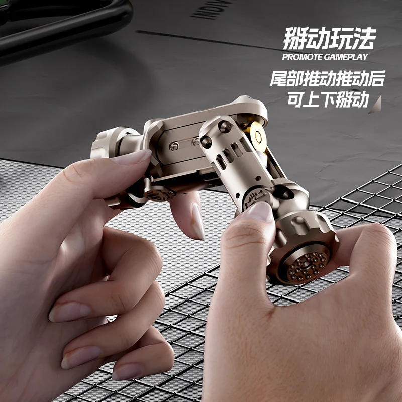 Giocattolo antistress giocattolo Fidget Spinner in lega tecnica nera per ragazzi pezzo da gioco portatile per bambini