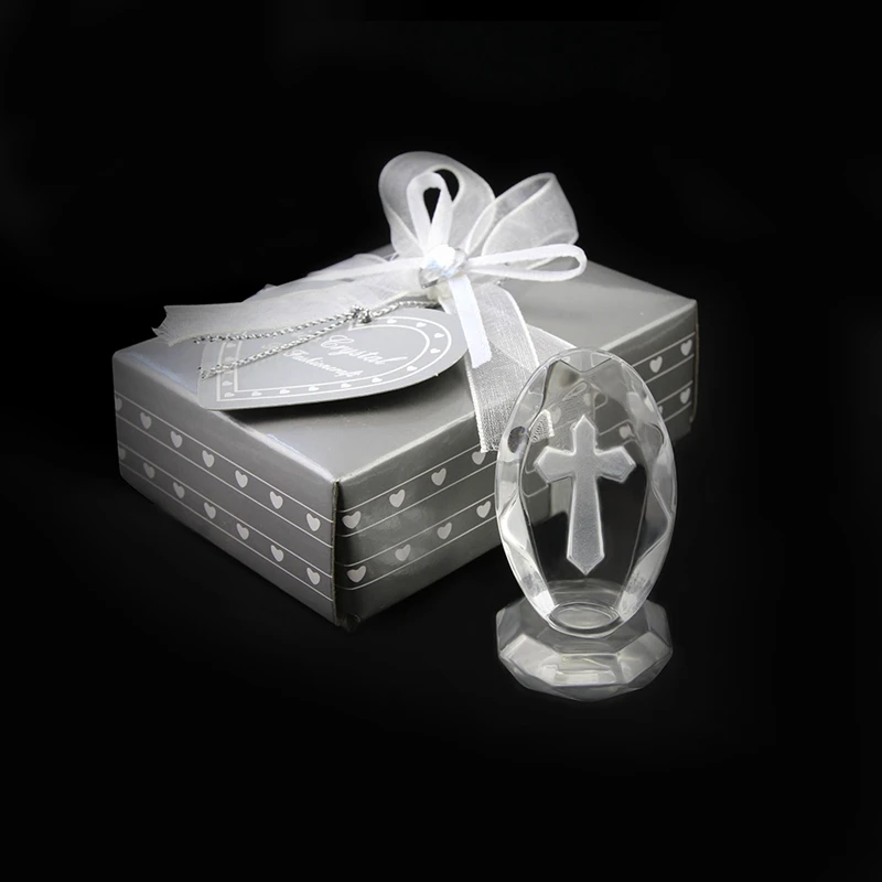 10pcs Wedding Favors Crystal Cross Standing Baby Christening Gifts Baby Shower Favors First Communion Gifts