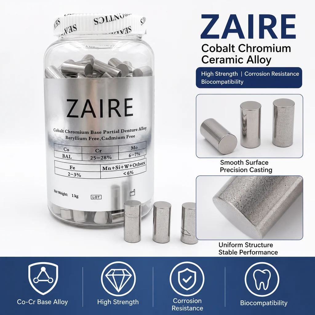 ZAIRE Cobalt Chromium Ceramic Alloy, NEO Stent Framework Material for Dental Lab Metal Restoration