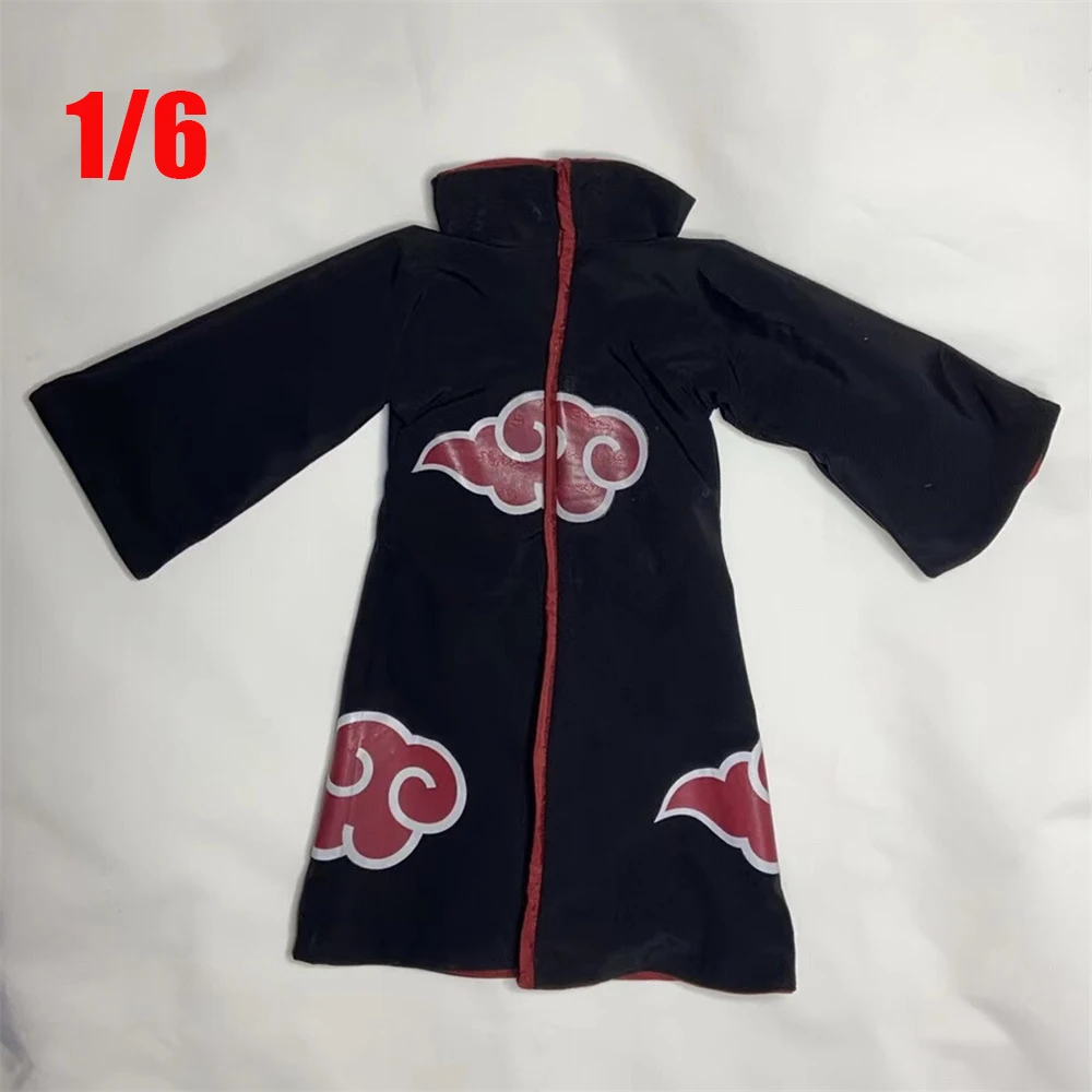 In Stock 1/6 Scale Naruto Uchiha Itachi Uchiha Madara Akatsuki Robe Cloak Model for 12-inch Action Figure Body DIY