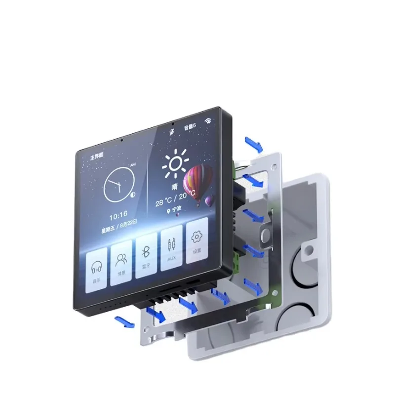 

YC-SM04 4 Inch WiFi Zigbee Tuya Control Touch Panel For Smart Home Wall Switches Compatible Loxone Android Tuya Systems