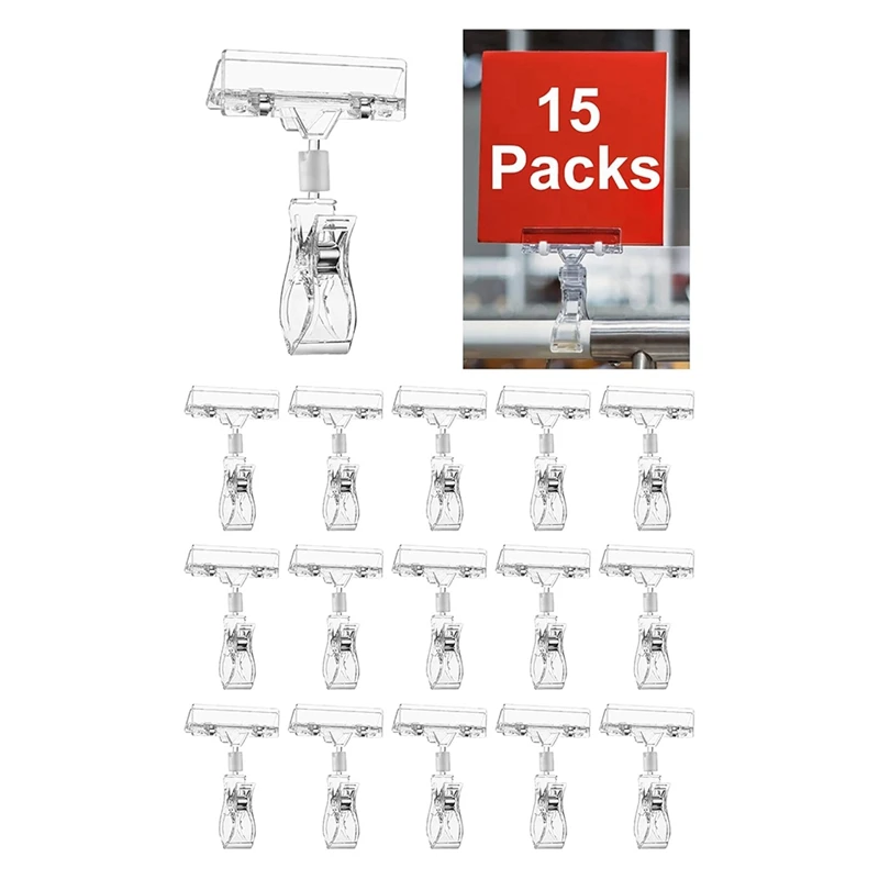 مقاطع إشارة واضحة للعرض ، حامل اللافتات ، سعر البلاستيك ، علامة التسمية ، مشابك الأكريليك ، البيع بالتجزئة ، 30 *