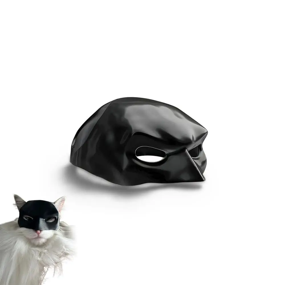 1pcs Bat Cat Avenger Mask Creative Black Cat Bat Mask Handmade Half Face Cat Mask Decorative Cat Mask for Halloween Cosplay