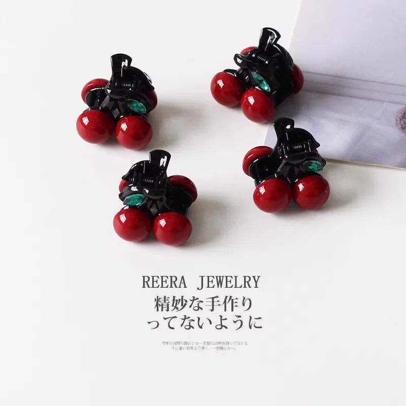 2pcs/set Cute Cherry Small Hair Claws For Women Girls Sweet Hair Ornament Hair Clips Hairpins Hairgrip Fashion Hair Accessories #4