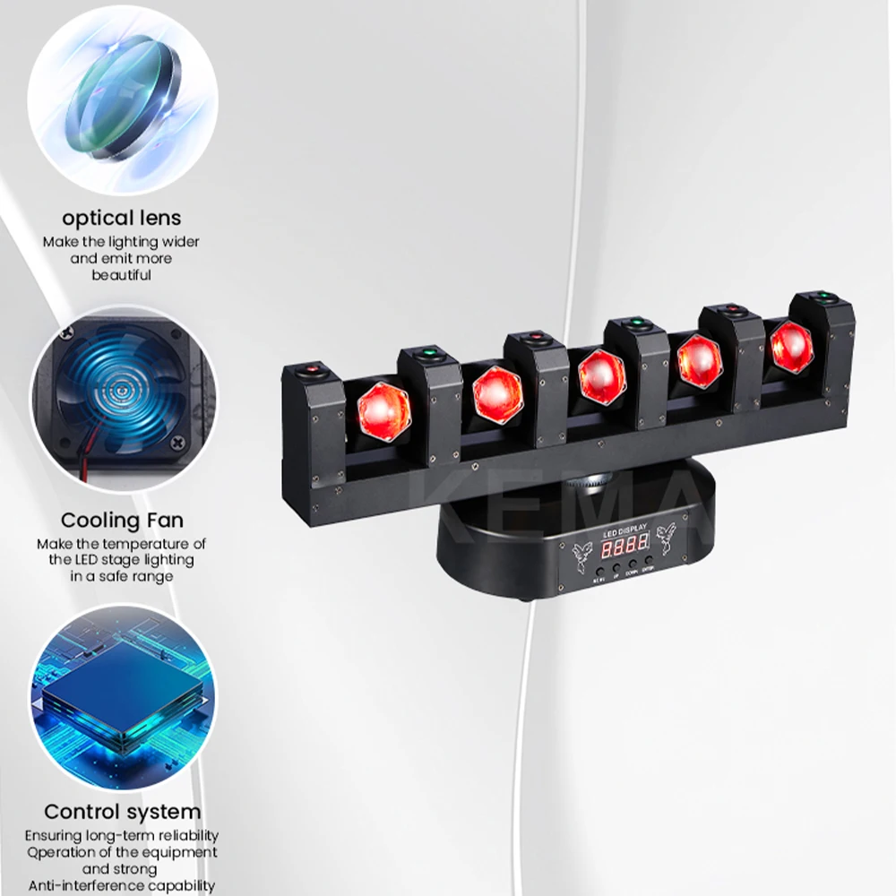 5X10W Moving Head DJ Light Remote Control Lyre Beam Party DMX512 Stage Effect Rorating DJ Equipment For Nightclub Show Bar KTV