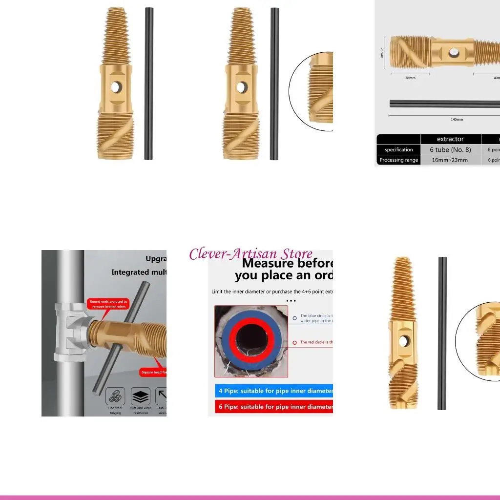 

E06B дюйма 3/4 дюйма двухголовочные краны для кранов, набор экстракторов для винтов, поврежден, сломан