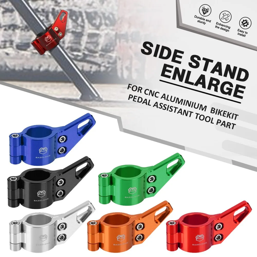 

FOR Kawasaki CNC Aluminium Alloy Motorcycle Bike Side Stand Extension Kit Foot Pedal Assistant Tool Support Part Accessories