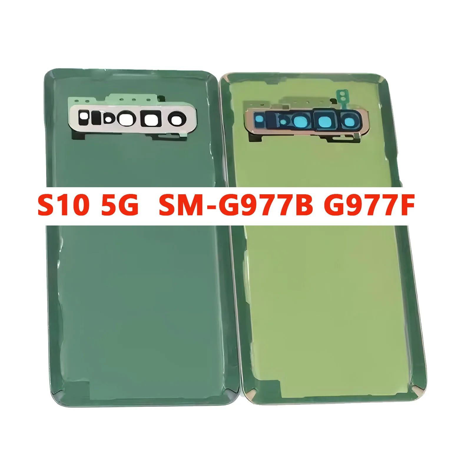 For Samsung Galaxy S10 5G SM-G977B G977F Battery Back Cover Rear Door 3D Glass Panel Housing Case Adhesive +Camera Lens Replace