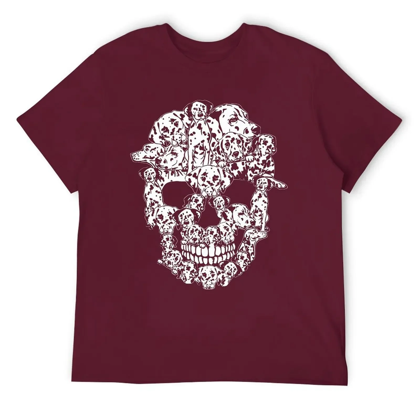 مضحك الجمجمة الدلماسية الكلب جرو عاشق تي شيرت الجرافيك القطن الشارع الشهير قصيرة الأكمام هدايا عيد الميلاد الصيف نمط تي شيرت الرجال