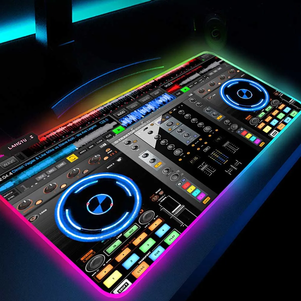 

RGB Led Mause Pad Mouse Mat Dj Console Desk Mats Table Mat Pad Mouse Wrist Carpet Xxl Accessory Gamer Girl Big Computer Desk