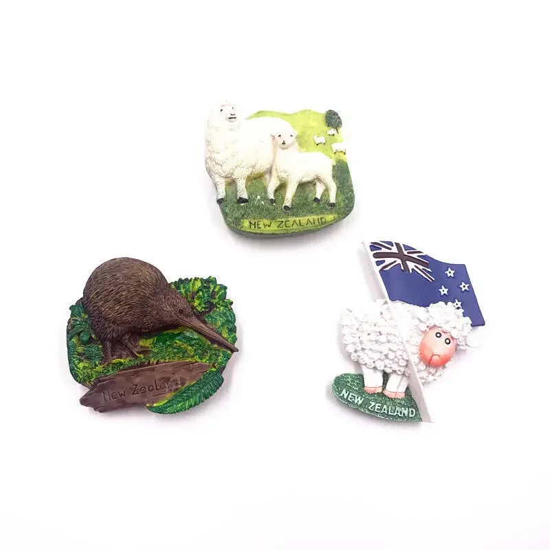 New Zealand Theme Resin Fridge Magnet Kiwi Bird National Flag Tourist Souvenir