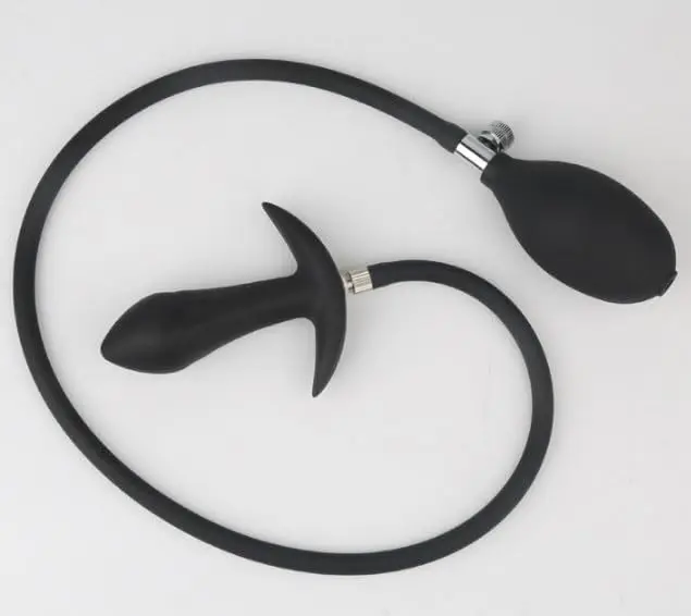 Tapón Anal inflable, Kit de entrenamiento Anal de silicona seguro para el cuerpo con bomba, gancho Anal de silicona para adultos, ensanchador y mordaza, accesorios de juego