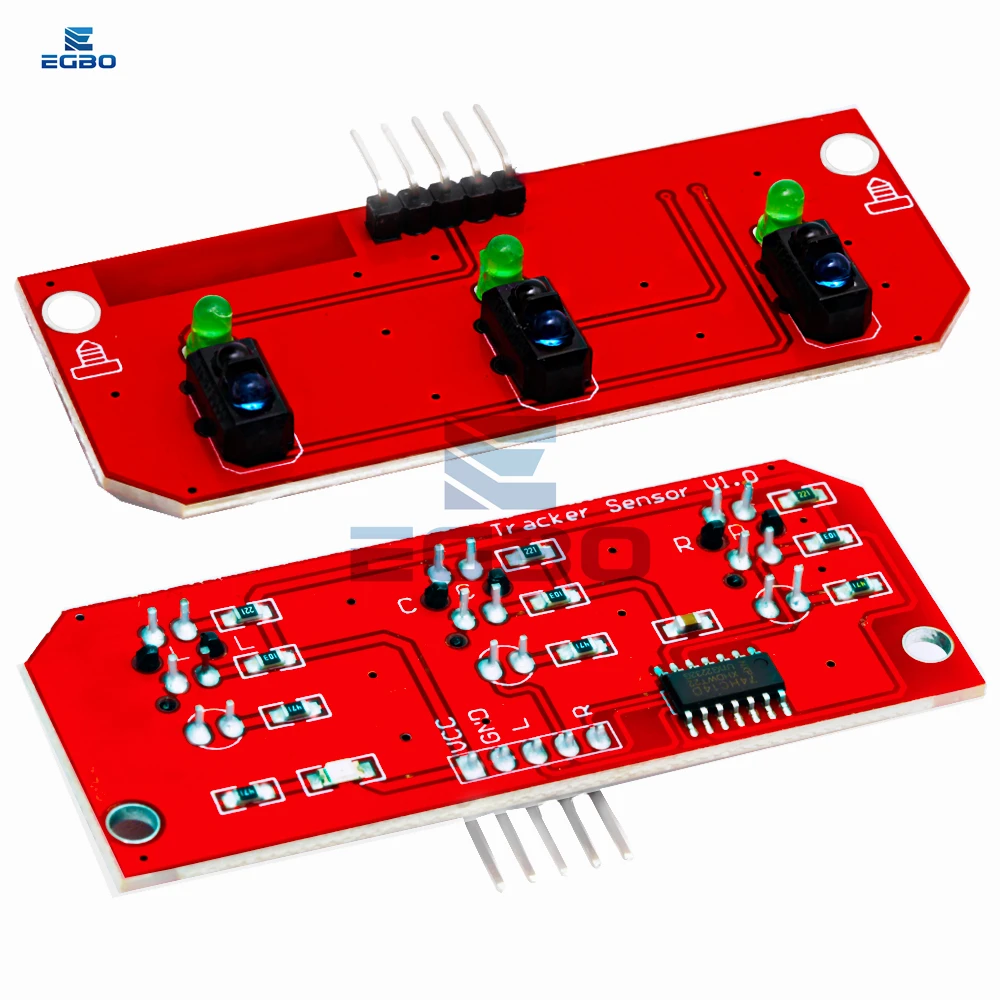 وحدة استشعار الأشعة تحت الحمراء TCRT5000 ذات 3 قنوات: تتبع عاكس بالأشعة تحت الحمراء - لدورية خط السيارة الروبوتية وتجنب العوائق